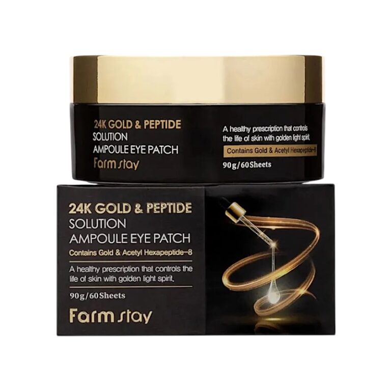 Farmstay 24K Gold & Peptide Solution Ampoule Eye Patch, 90g